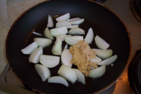 Onions before the browning